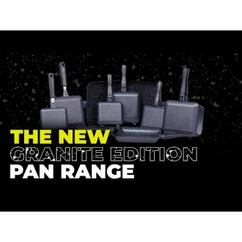 RidgeMonkey Connect Pan & Griddle XXL Granite Edition Cepšanas pannu komplekts ar lāpstiņu un rīvi (Granīta pārklājums)