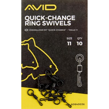 AVID Quick Change Ring Swivels Size 11 Ātras nomaiņas griezulis ar gredzenu