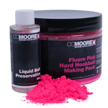 CCMOORE Fluoro Pink Hard Hookbait Mix Komplekts fluoro-rozā cieto boilu pagatavošanai