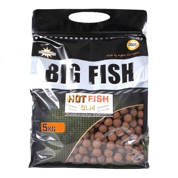 Dynamite Baits Big Fish Hot Fish & GLM Boilies Boilas (Asā zivs un zaļo lūpu mīdija) 