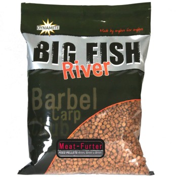 Dynamite Baits Big Fish River Pellets – Meat-Furter Peletes (Gaļas garša) 1.8kg