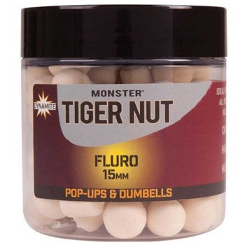 Dynamite Baits Monster Tiger Nut Fluro Pop-Ups Boilas peldošās (Tīģera rieksts)