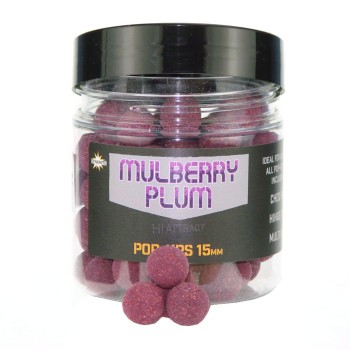 Dynamite Baits Mulberry Plum Foodbait Pop-Ups Boilas peldošās (Plūme un Zīdkoka oga) 15mm