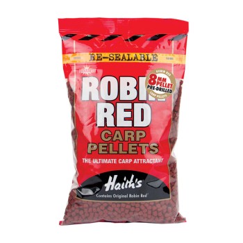Dynamite Baits Robin Red Pre-Drilled Pellets Peletes ar caurumu (Robin Red) 900g
