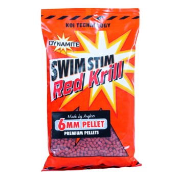 Dynamite Baits Swim Stim Red Krill Carp Pellets Peletes (Sarkanais krils) 900g