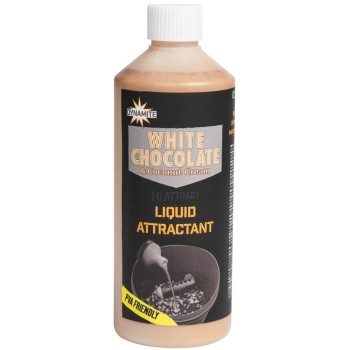 Dynamite Baits White Chocolate & Coconut Cream Liquid Attractant Šķidrais attraktants (Baltā šokolāde un Kokosriekstu krēms) 500ml