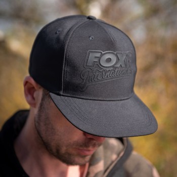 FOX Black/Camo Flat Peak Snapback Cap Beisbola cepure ar plakanu vizieri