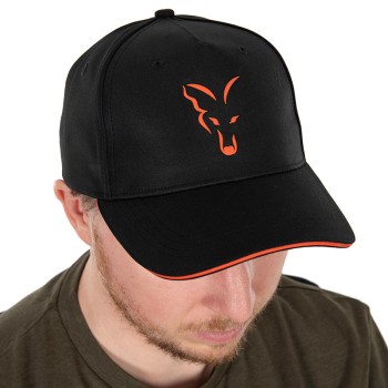 FOX Collection Baseball Cap Black & Orange Beisbola cepure