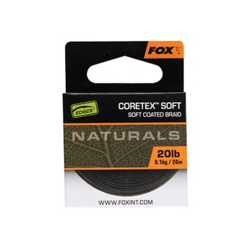 FOX Edges Naturals Coretex Soft Coated Braid Мīksts pavadiņa materiāls apvalkā 20m