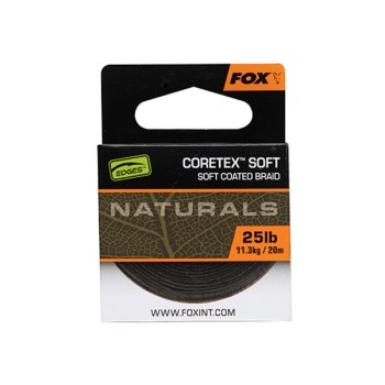 FOX Edges Naturals Coretex Soft Coated Braid Мīksts pavadiņa materiāls apvalkā 20m