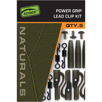 Fox Edges Naturals Power Grip Lead Clip Kit Drošības klipu komplekts