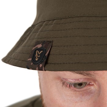 FOX Reversible Bucket Hat - Camo/Khaki Divpusējā panama