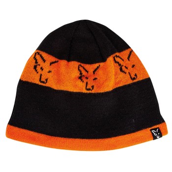 FOX Black & Orange Beanie Cepure