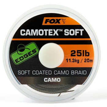 FOX Edges Camotex Soft Coated Camo Braid Pavadiņu materiāls