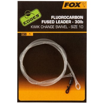 FOX Edges Fluorocarbon Fused Leaders 30lb Fluorokarbona līderis ar griezuli