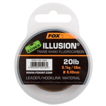 FOX EDGES Illusion Fluorocarbon Leader/Hooklink Material Līderis