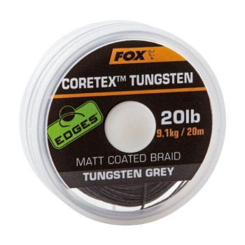 FOX Edges Tungsten Coretex Matt Coated Braid Pavadiņu materiāls