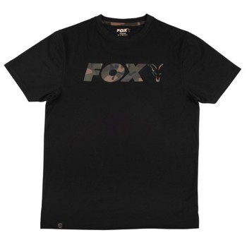 FOX Black/Camo Chest Print T-Shirt T-krekls