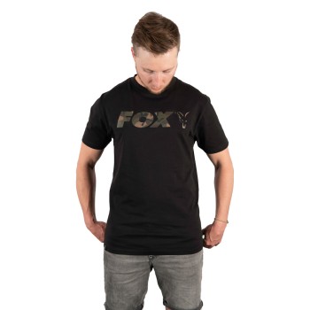 FOX Black/Camo Chest Print T-Shirt T-krekls