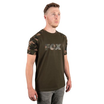 FOX Camo/Khaki Chest Print T-Shirt Krekls