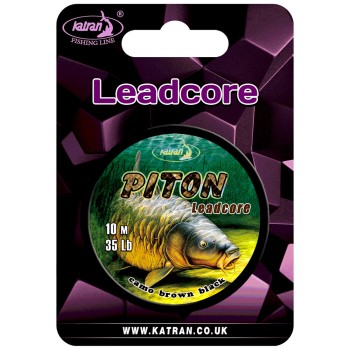 Katran Piton - Leadcore (Lead-free) Brown/Black Lidkors bez svina (Brūna/Melna) 45lb 10m