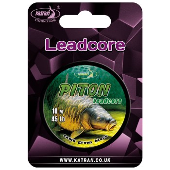 Katran Piton - Leadcore (Lead-free) Green/Black Lidkors bez svina (Zaļa/Melna) 45lb 10m