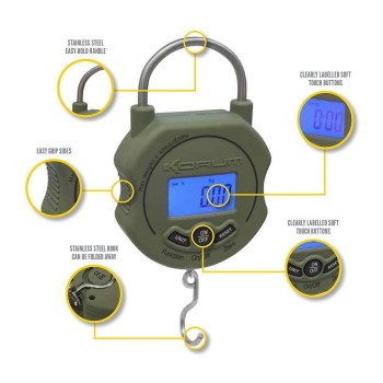 Korum Digital Scales with Neoprene Carry Case 85lb/40kg Digitālie svari