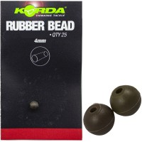 KORDA Rubber Bead 4mm Pērlītes ar konusveida caurumu