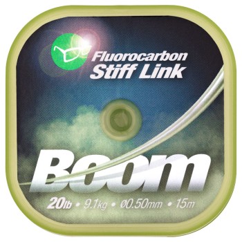 KORDA Boom Fluorocarbon Stiff Link Fluorkarbona pavadiņa materiāls