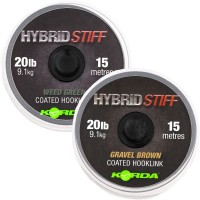 KORDA Hybrid Stiff Coated Hooklink Pavadiņa materiāls apvalkā