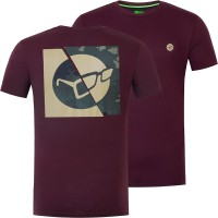 KORDA LE Split Tee Burgundy T-Shirt T-krekls