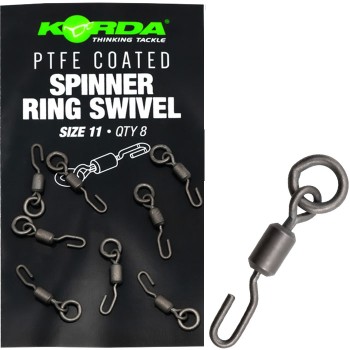 KORDA PTFE Spinner Ring Swivel Griezulis ar gredzenu aprīkojumiem Spinner / Ronnie ar PTFE pārklājumu
