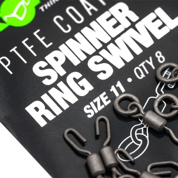 KORDA PTFE Spinner Ring Swivel Griezulis ar gredzenu aprīkojumiem Spinner / Ronnie ar PTFE pārklājumu