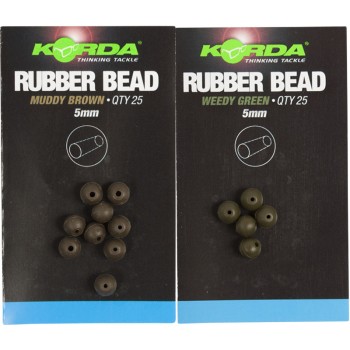 KORDA Rubber Bead 5mm Pērlītes ar konusveida caurumu