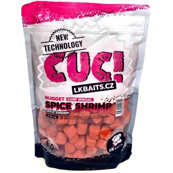 LK Baits CUC! Nugget Carp Spice Shrimp Iebarošanas nageti (Garšvielu garneles) 17 mm, 1kg