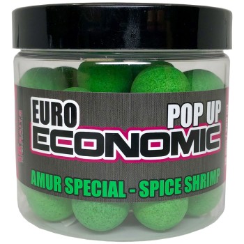 LK Baits Euro Economic Amur Special Spice Shrimp Pop-Up Boilas peldošās amūram (Garšvielu garneles) 18mm