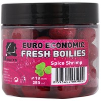 LK Baits Euro Economic Spice Shrimp Fresh Boilie Āķa boilas busterā (Garšvielu garneles) 18mm