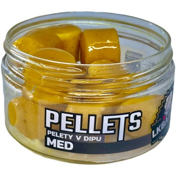 LK Baits Honey Pellets in Dip Āķa peletes dipā (Medus) 60g