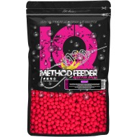 LK Baits IQ Method Feeder Cherry Fluoro Boilies Mini boilas (Ķirsis) 10-12mm, 600g