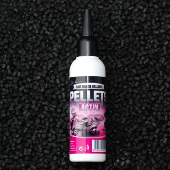 LK Baits Pellets Activ Salt Black Hallibut Busters granulām (Sālīts melnais paltuss) 100ml