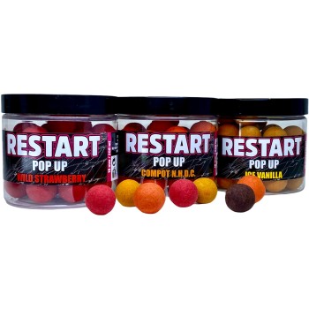 LK Baits ReStart Wild Strawberry Pop-Up Boilas peldošās (Meža zemene) 18mm