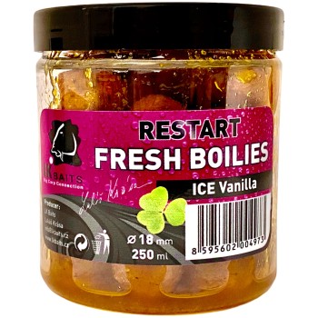 LK Baits Restart Ice Vanilla Fresh Boilie Āķa boilas busterā (Vaniļa)