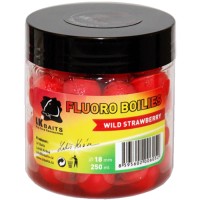 LK Baits Wild Strawberry Fluoro Boilies Āķa boilas dipā (Meža zemene) 18mm