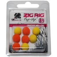 LK Baits ZIG RIG Pop–Up Orange/Yellow Peldošās putu boilas priekš Zig-Rig (Oranža/Dzeltena) 10mm
