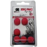 LK Baits ZIG RIG Pop–Up Red Peldošās putu boilas priekš Zig-Rig (Sarkana)