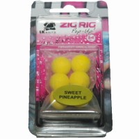 LK Baits ZIG RIG Pop–Up Sweet Pineapple Peldošās putu boilas priekš Zig-Rig (Saldais ananāss) 14mm