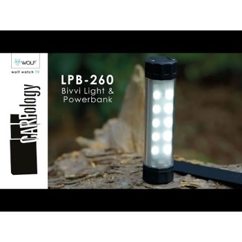 WOLF LPB-260 Bivvi Light & Powerbank Telts lukturis ar ārējā akumulatora funkciju