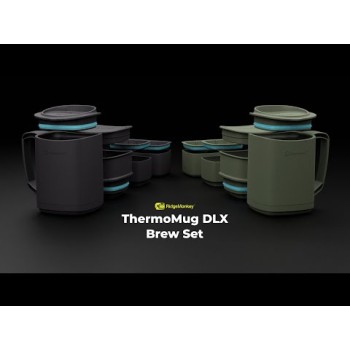 RidgeMonkey ThermoMug DLX Brew Set Grey Moduļu komplekts ar termokrūzi (pelēks) 