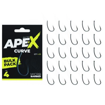 RidgeMonkey Ape-X Curve Bulk Pack Hooks Āķi karpu (25gb)