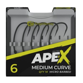RidgeMonkey Ape-X Medium Curve Hooks Āķi karpu